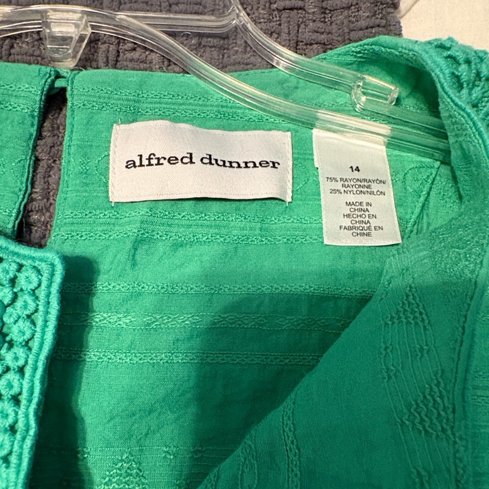 Alfred Dunner Teal Blouse
